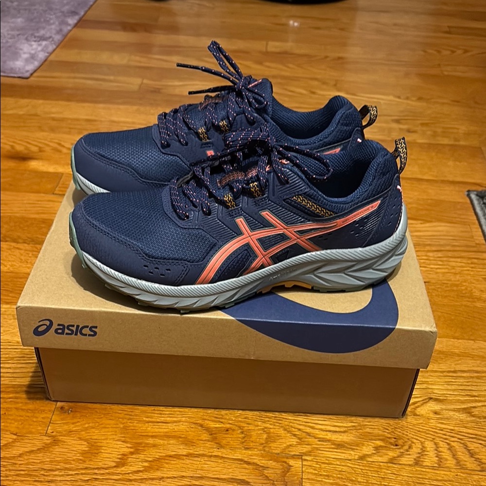 Asics Blue Athletic Shoes Gel-Venture 9 size 9 Indigo blue/Papaya - Picture 3 of 11